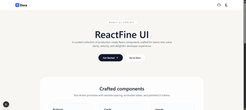 React UI Library - ReactFine-UI